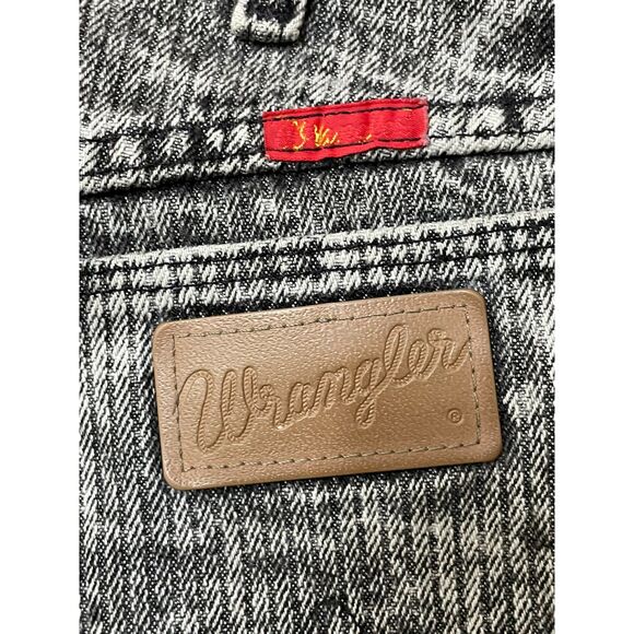 Wrangler Women's 7 Gray Pant Acid Wash Ankle Straight Leg Pinstripe 80s Retro - Picture 4 of 9